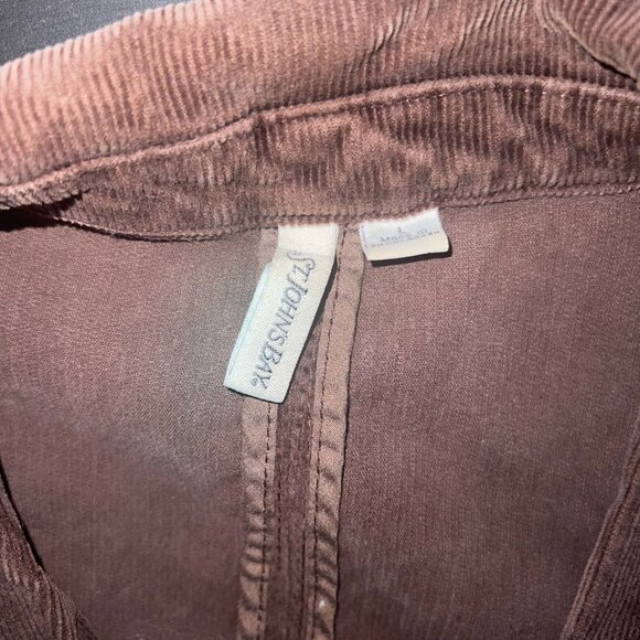 St. John's Bay 3 Button‎ Blazer Womens Brown Corduroy Button Sz Large - Picture 4 of 5